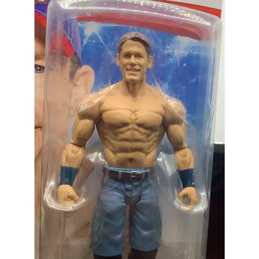 WWE Basic Top Picks John Cena Action Figure Blue Jorts Never Give Up Cap New